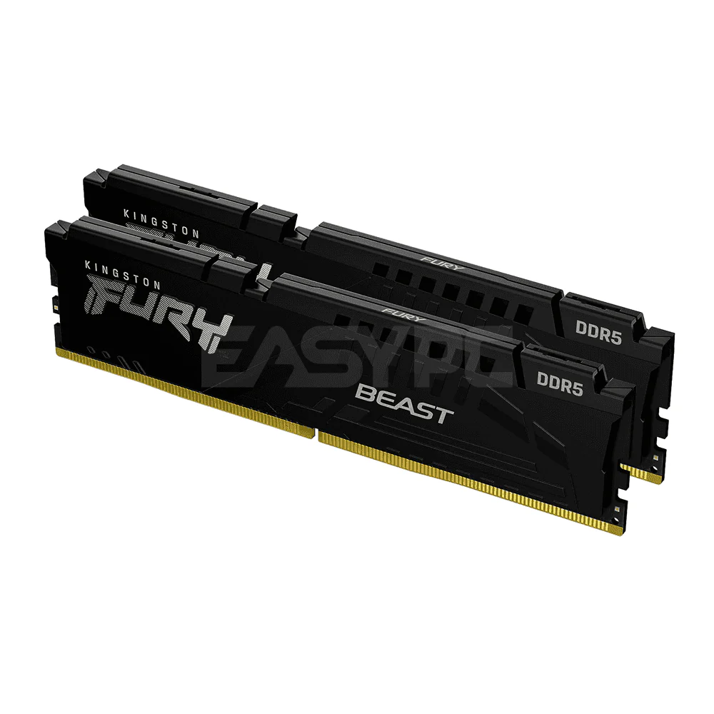Kingston Fury Beast 32GB (2x16GB) DDR5-6000 CL40 Gaming Memory Kit Black KF560C40BBK2-32