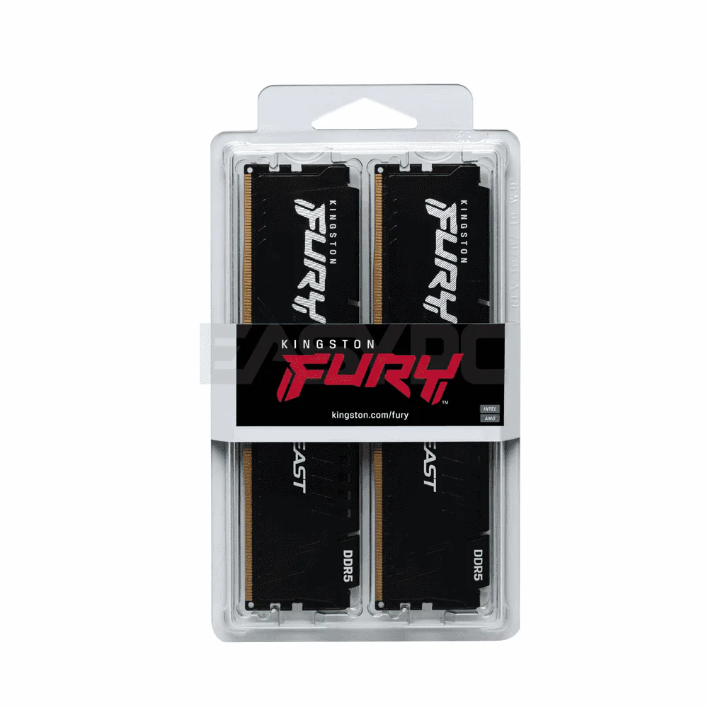 Kingston Fury Beast 32GB (2x16GB) DDR5-6000 CL40 Gaming Memory Kit Black KF560C40BBK2-32 - Image 3
