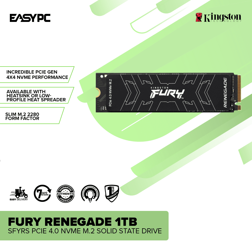 Kingston Fury Renegade SFYRS 1TB PCIe 4.0 NVMe M.2 Solid State Drive - Image 2
