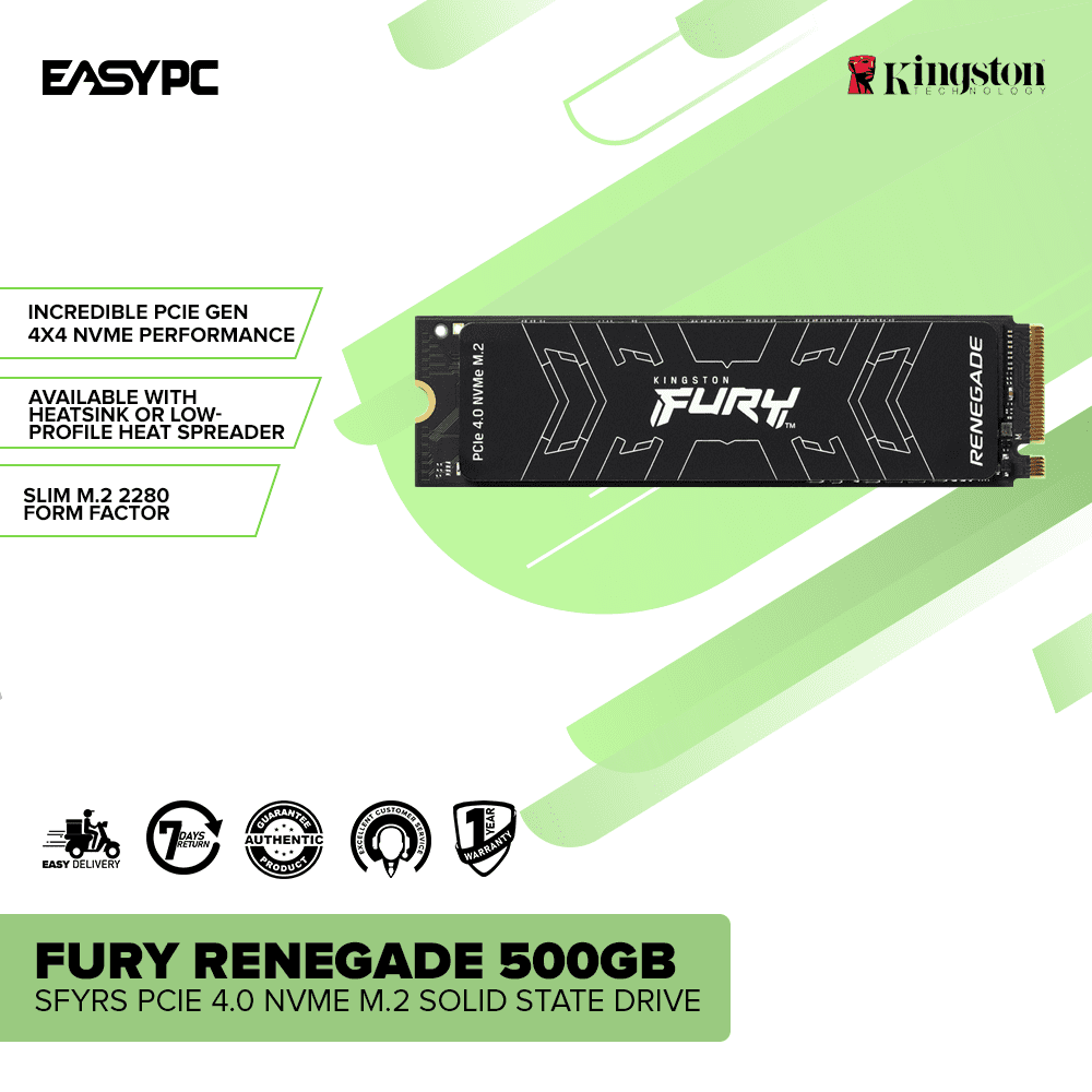 Kingston Fury Renegade SFYRS 500GB PCIe 4.0 NVMe M.2 Solid State Drive - Image 2