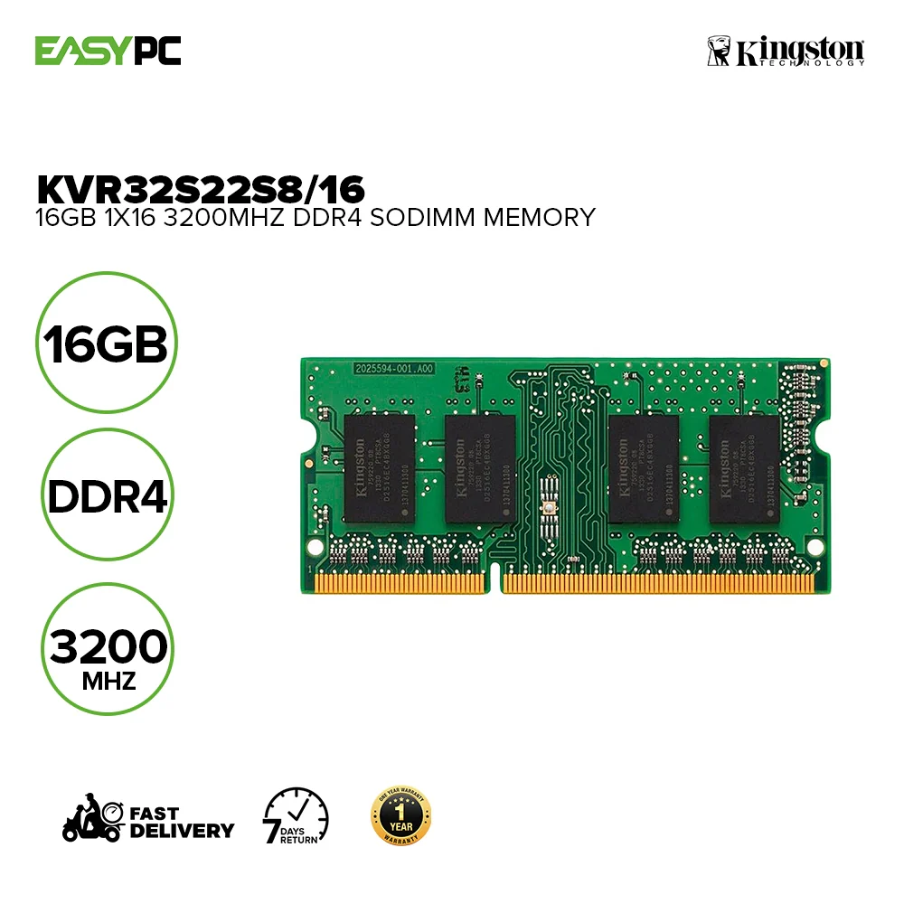 Kingston KVR32S22S8/16 16gb 1x16 3200mhz Low-power auto self-refresh Ddr4 Sodimm Memory - Image 2