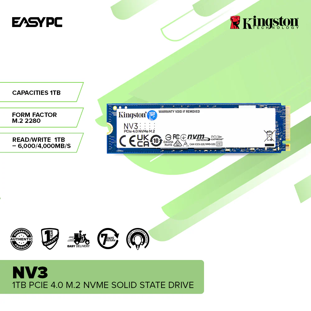 Kingston NV3 1TB PCIe 4.0 M.2 NVME Solid State Drive - Image 2