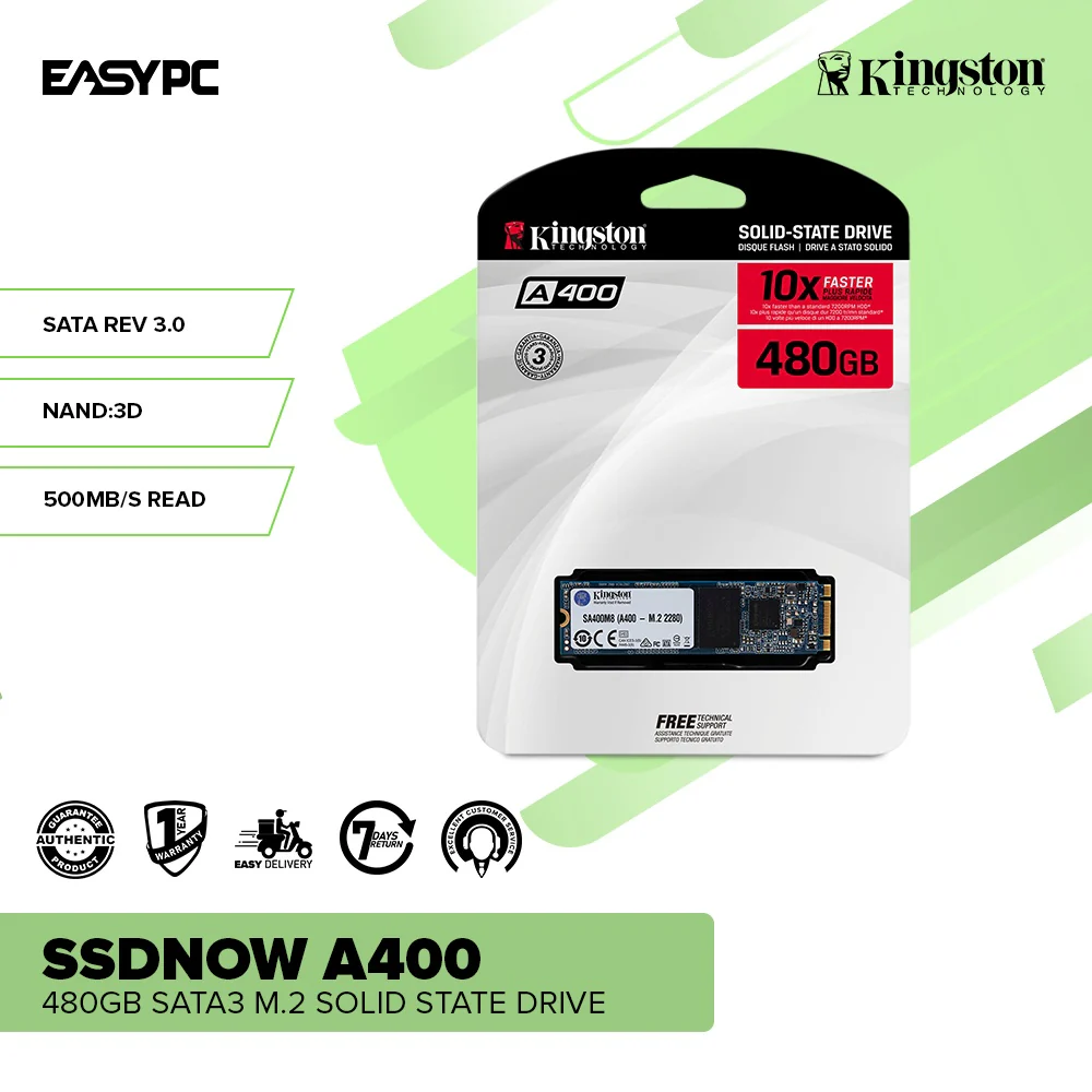 Kingston SSDNow A400 480gb Sata3 M.2 Solid State Drive - Image 2