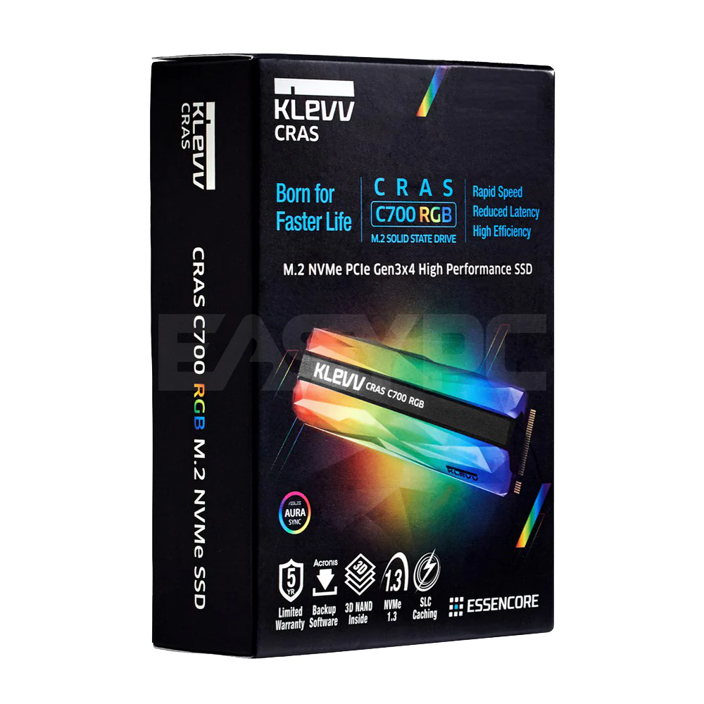 Klevv Cras C700 M.2 NVME Solid State Drive 480GB RGB