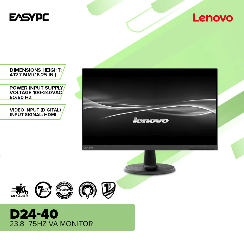 Lenovo D24-40 23.8 75Hz VA Monitor - Image 2