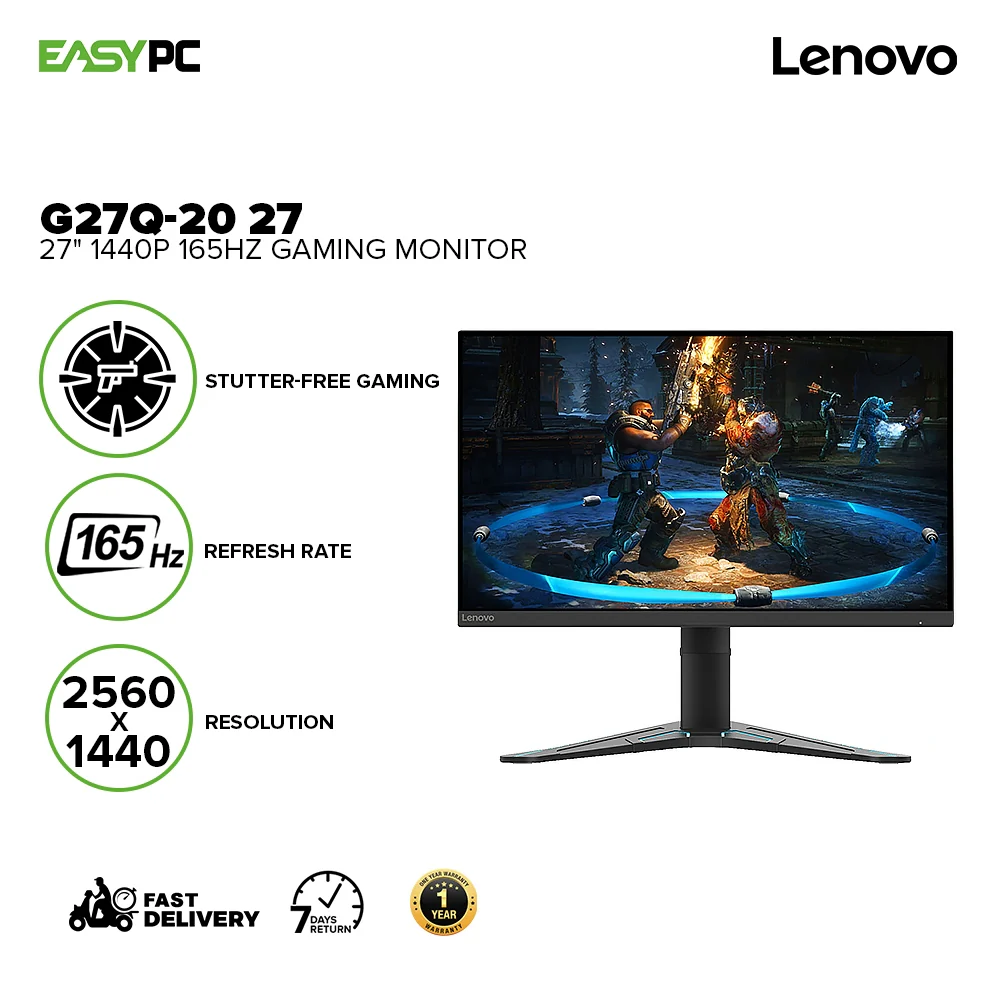 Lenovo G27q-20 27" 1440p 165hz Gaming Monitor - Image 2