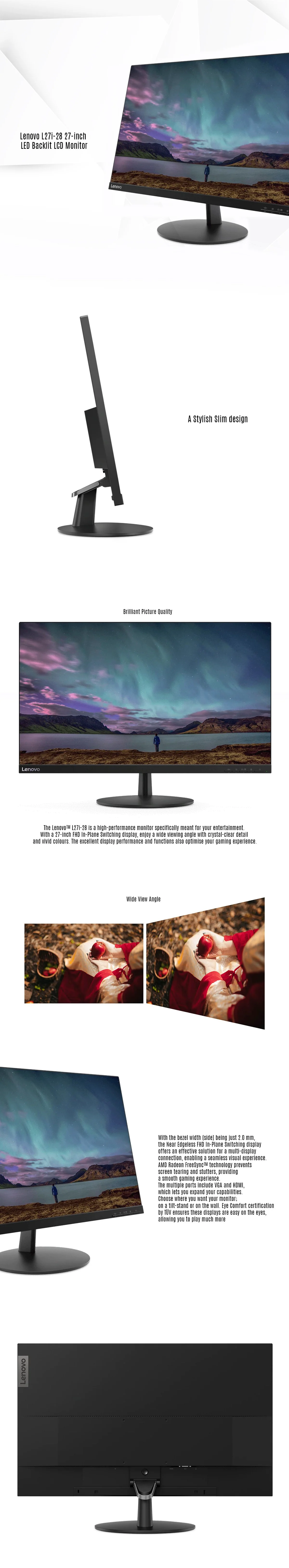 Lenovo L27i-28 27 Inches 75Hz LED Backlit LCD Monitor - Image 7