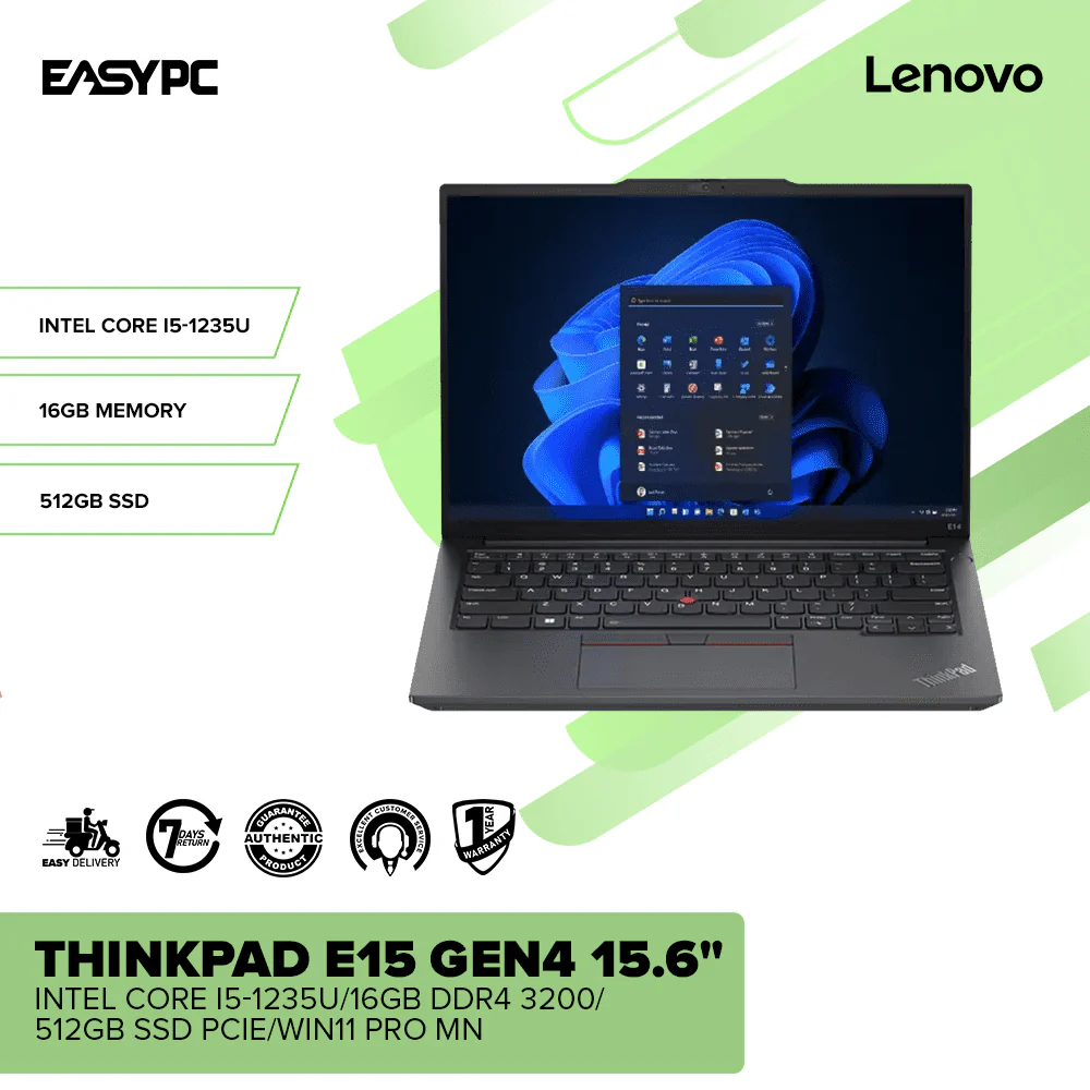 Lenovo ThinkPad E15 Gen4 15.6"" Intel Core i5-1235u/16GB DDR4 3200/512GB SSD PCIe/Win11 Pro MN - Image 2
