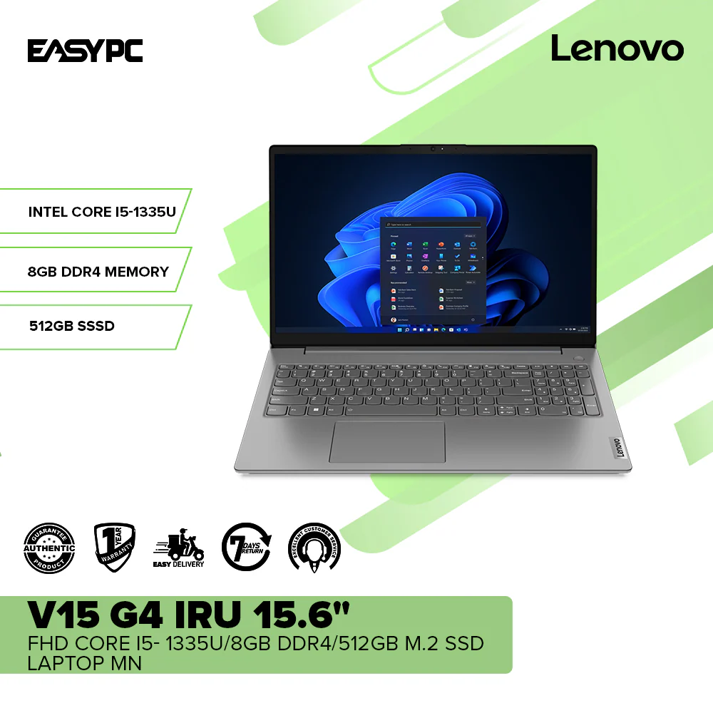 Lenovo V15 G4 IRU 15.6" FHD Business Laptop Intel Core i5-1335U 13th Gen 10-Core/8GB DDR4/512GB SSD/Intel Iris Xe Graphics/Windows 11 Pro MN - Image 2