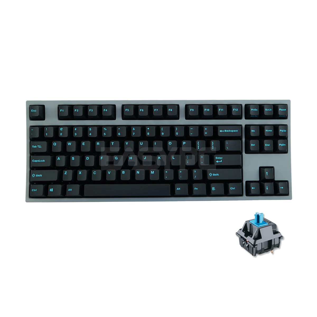 Leopold FC750R PD Charcoal (Blue Font) - Cherry Blue, PBT Double Shot Keycap, TKL 87 Keys (FC750RC/EBBPD) 4JTP LEFC1568 4JTP
