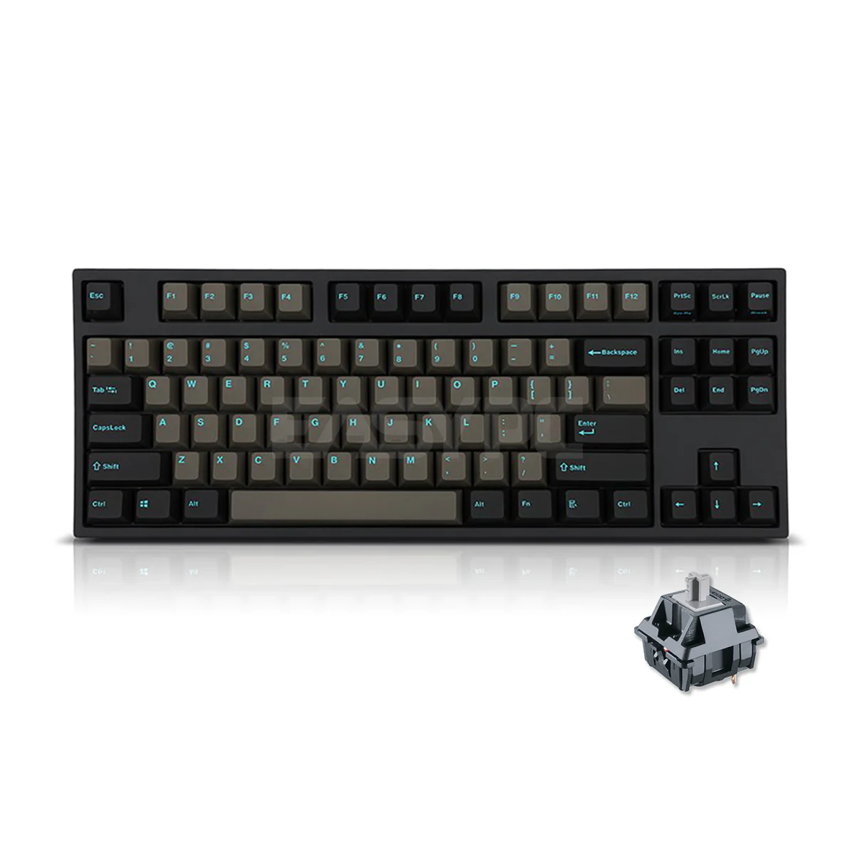 Leopold FC750R PD Graphite Blue Font - Cherry Speed Silver, PBT Double Shot Keycap, TKL 87 Keys (FC750RV/EDPD(S)) 4JTP LEFC1563 4JTP