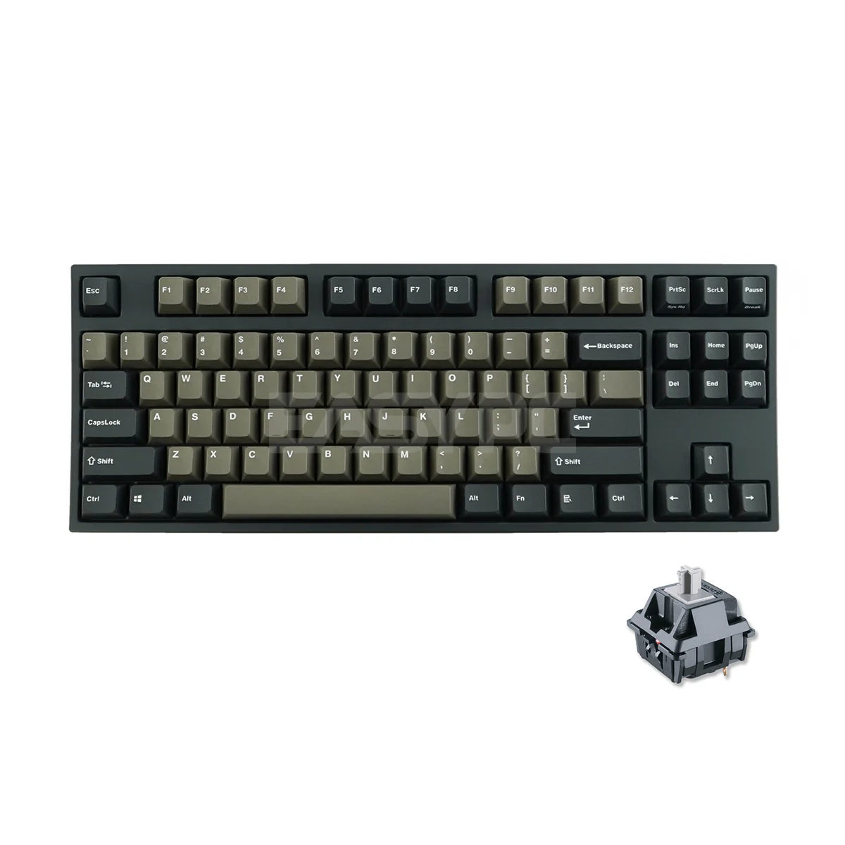 Leopold FC750R PD Graphite/White - Cherry Speed Silver, PBT Double Shot Keycap, TKL 87 Keys (FC750RV/EDPD) 4JTP LEFC1561 4JTP