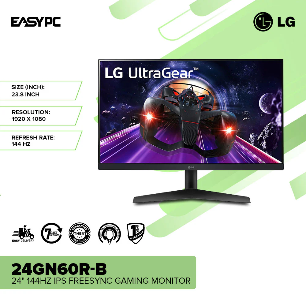 LG 24GN60R-B 24 144Hz IPS Freesync Gaming Monitor - Image 2