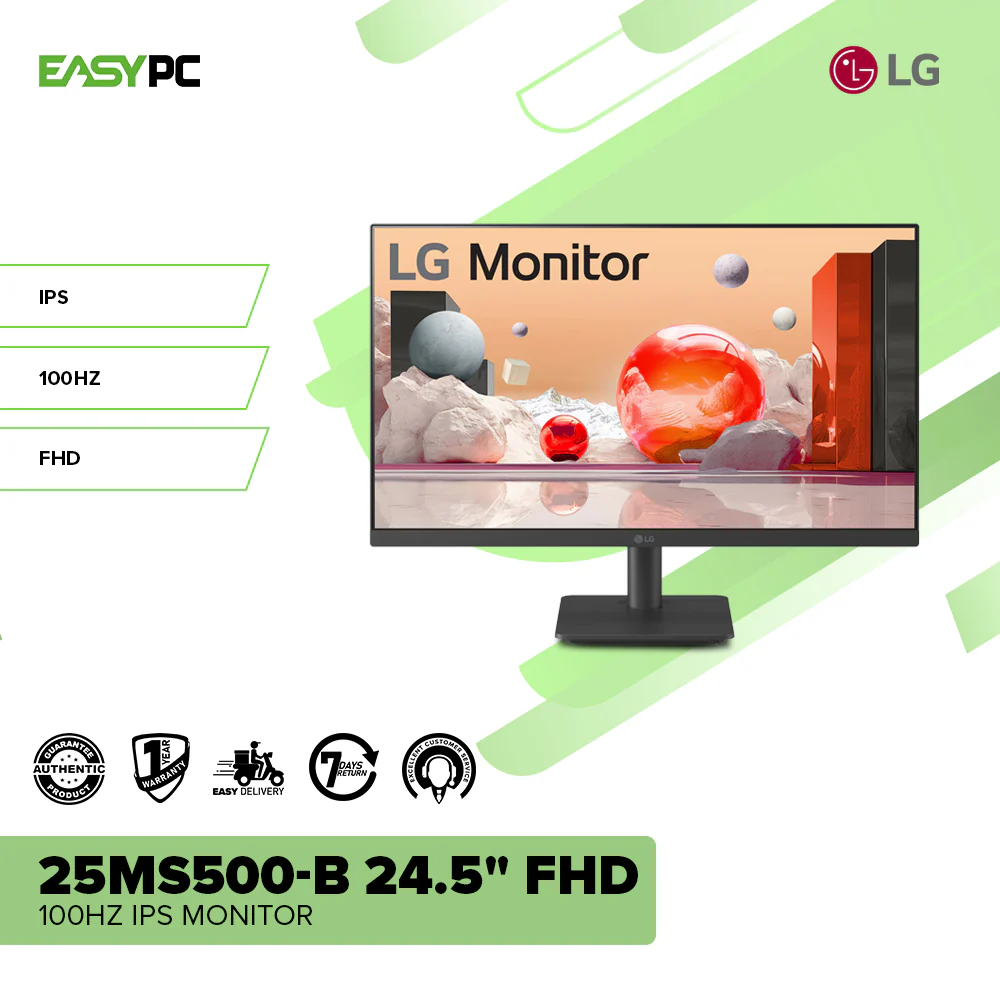 LG 25MS500-B 24.5" FHD 100HZ IPS Monitor - Image 2