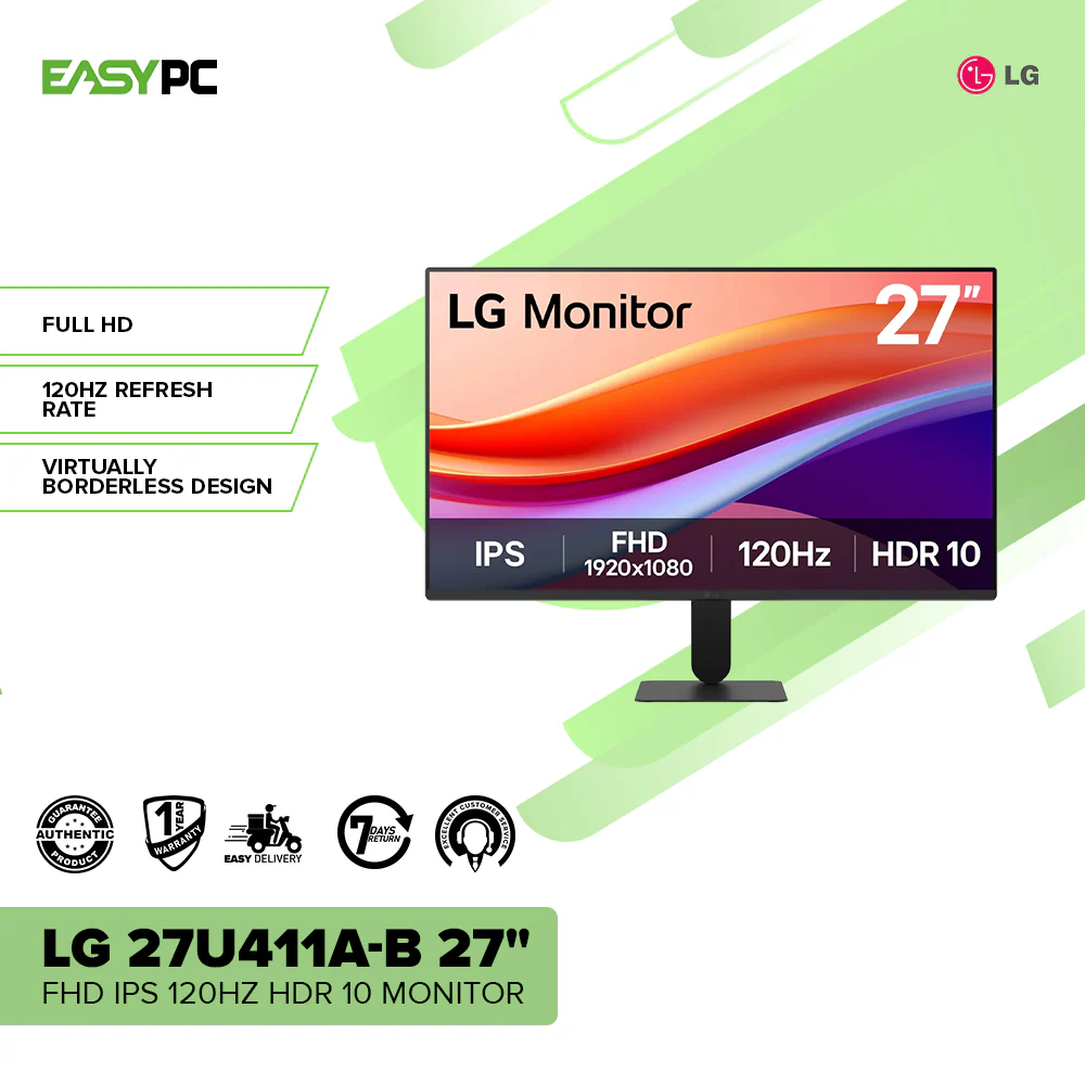 LG 27U411A-B 27" FHD IPS 120Hz HDR 10 Monitor - Image 8