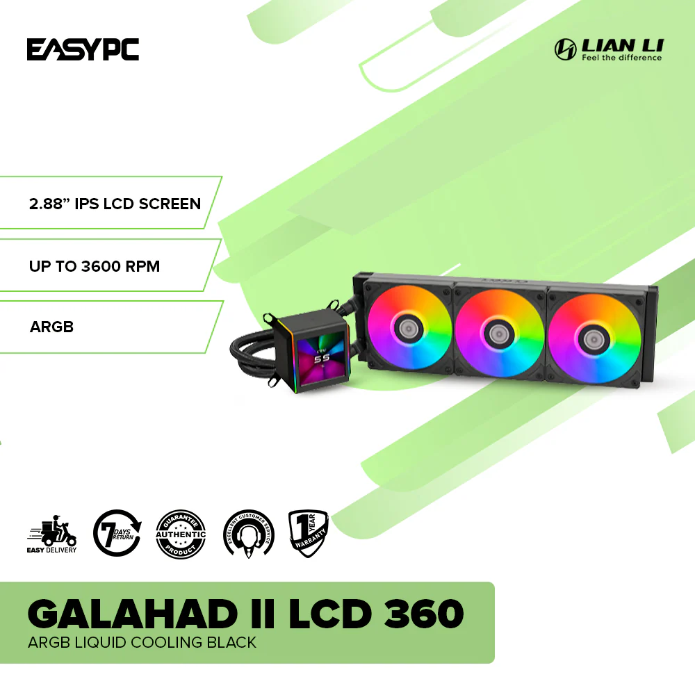 Lian Li Galahad II LCD 360 ARGB Liquid Cooling Black - Image 2