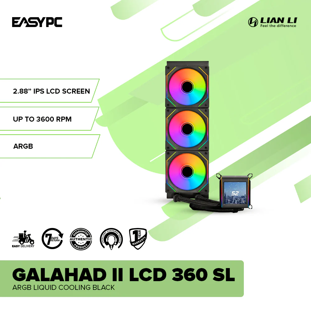 Lian Li Galahad II LCD 360 SL Infinity ARGB Liquid Cooling Black - Image 2