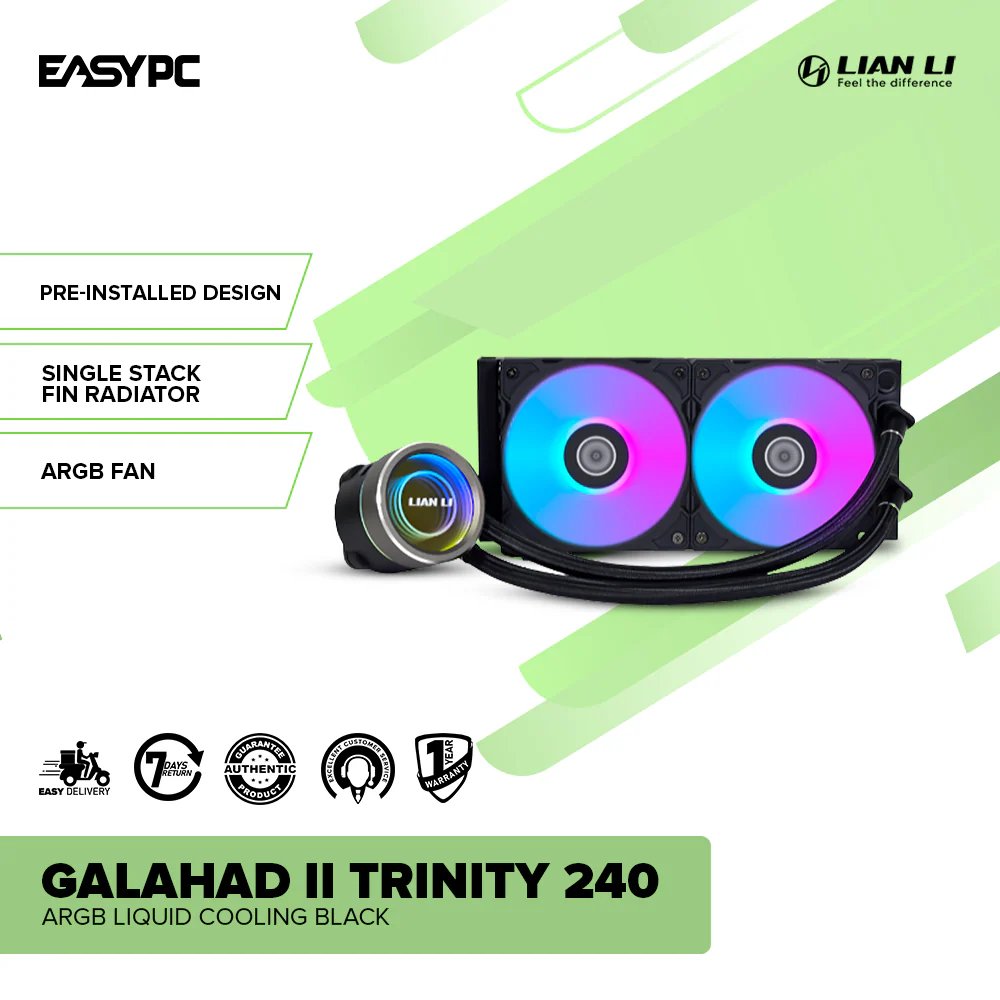 Lian Li Galahad II Trinity 240 ARGB Liquid Cooling Black - Image 2