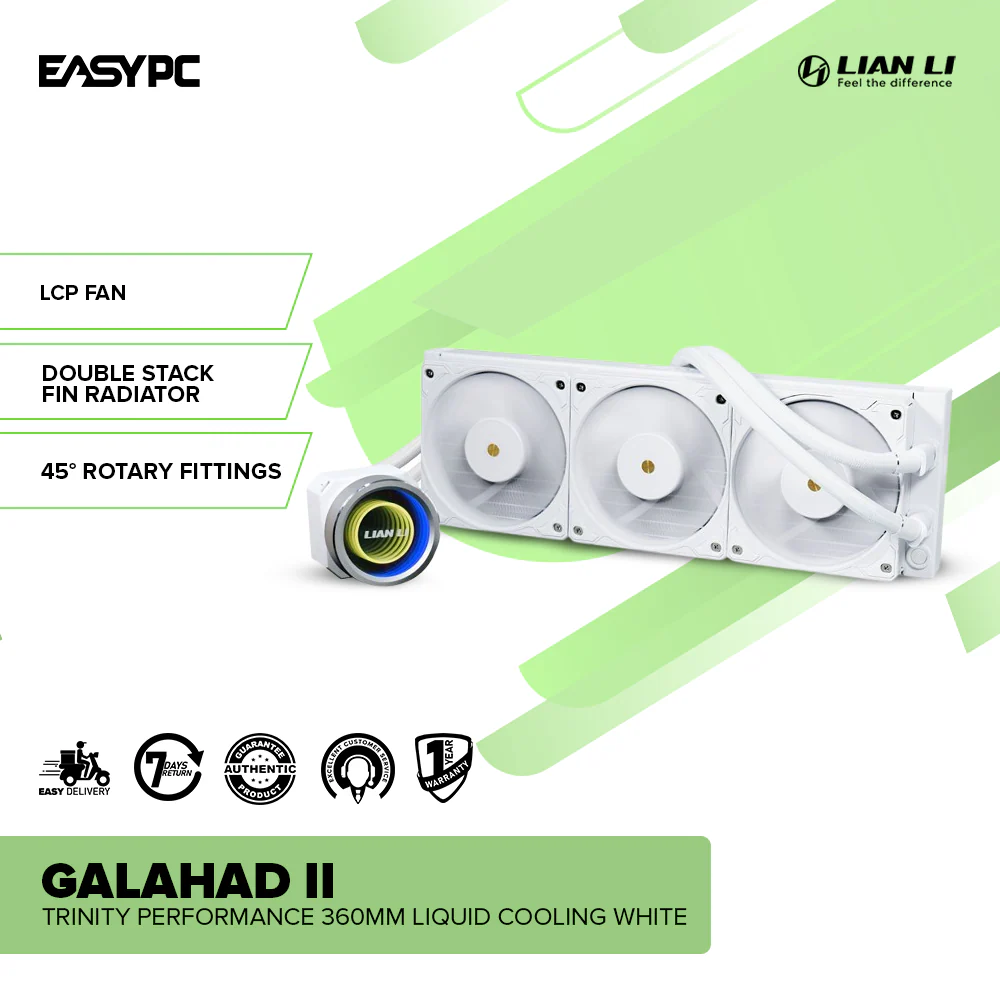 Lian LI Galahad II Trinity Performance 360mm Liquid Cooling White - Image 2