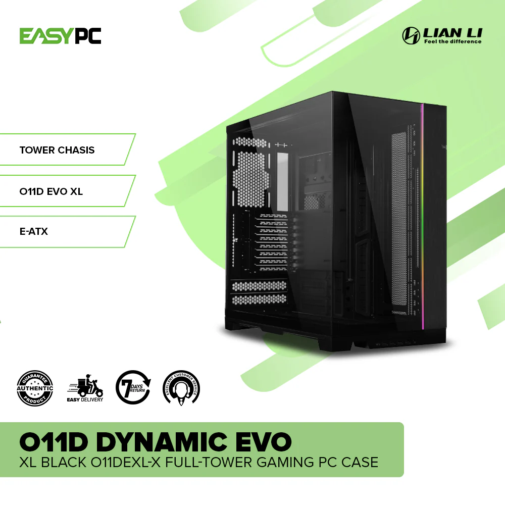 Lian Li O11D Dynamic Evo XL Black O11DEXL-X Full-Tower Gaming PC Case - Image 2