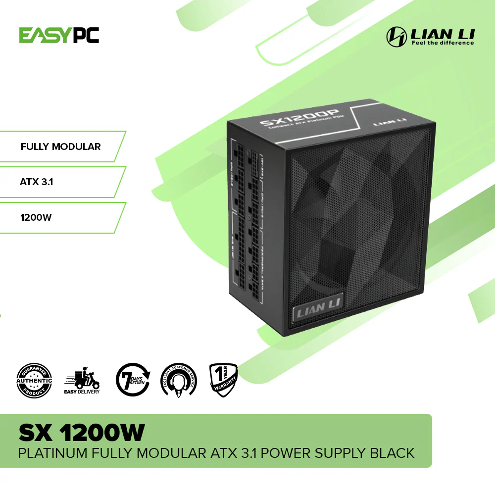 Lian Li SX 1200W Platinum Fully Modular ATX 3.1 Power Supply Black - Image 2