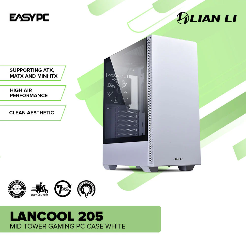 LianLi LanCool 205 Supporting ATX, mATX and Mini-ITX |High air performance|Mid Tower Gaming PC Case - Image 5
