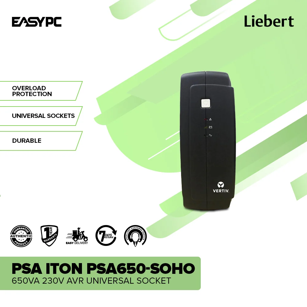 Liebert PSA iTON PSA650-SOHO 650VA 230V AVR Universal Socket - Image 2