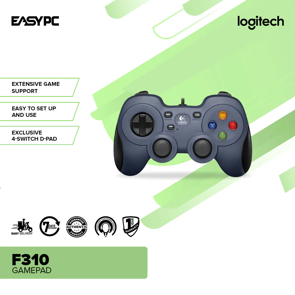 Logitech F310 1.8m Cord Easy to Set up and use Gamepad - Image 2
