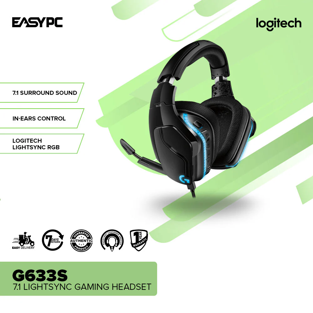 Logitech G633S 7.1 LightSync Gaming Headset - Image 2