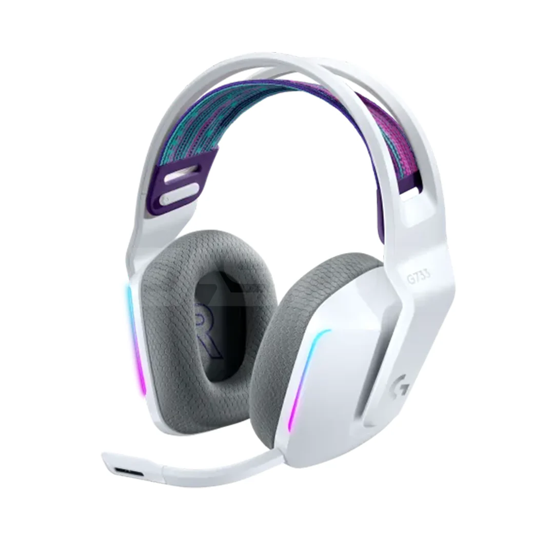 Logitech G733 LIGHTSPEED Wireless RGB Gaming Headset - White - Image 2