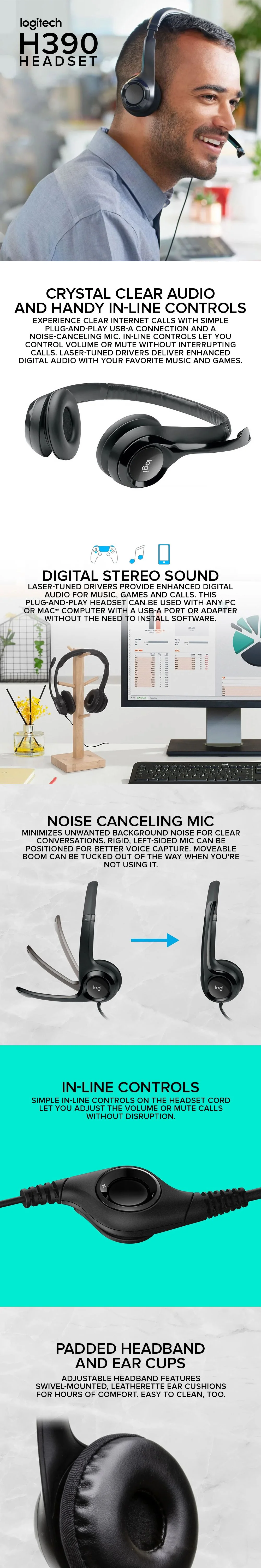 Logitech H390 Usb Headset - Image 7