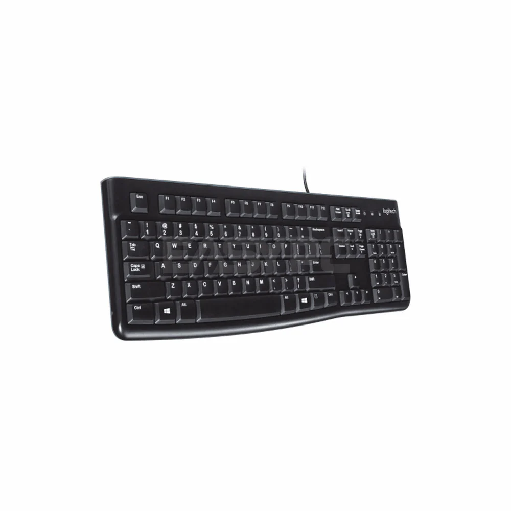 Logitech K120 Ergonomic Desktop USB Adjustable Typing Angle,Spill Resistant Design Full Sized with Numpad Wired Keyboard - Image 4