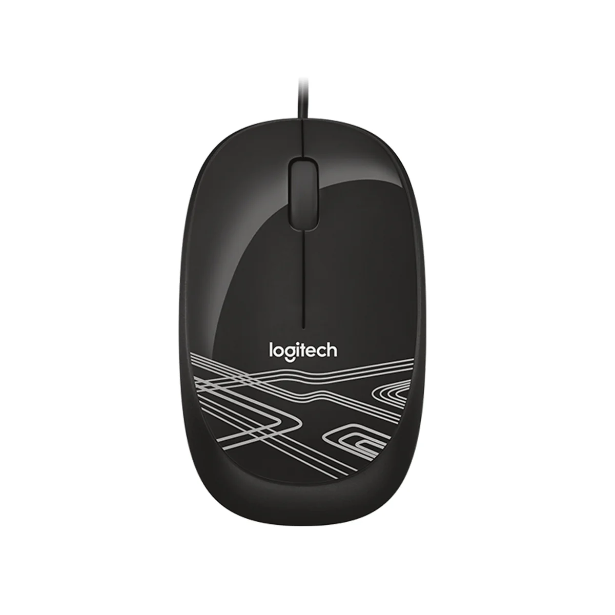Logitech M105 Mouse Corded, ambidextrous Design Full size Comfort Optical USB Mouse Black