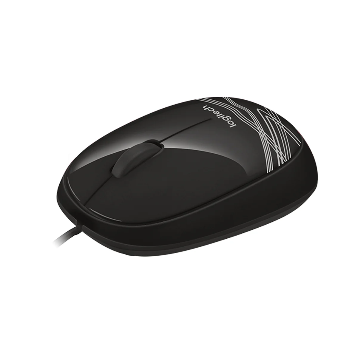 Logitech M105 Mouse Corded, ambidextrous Design Full size Comfort Optical USB Mouse Black - Image 2