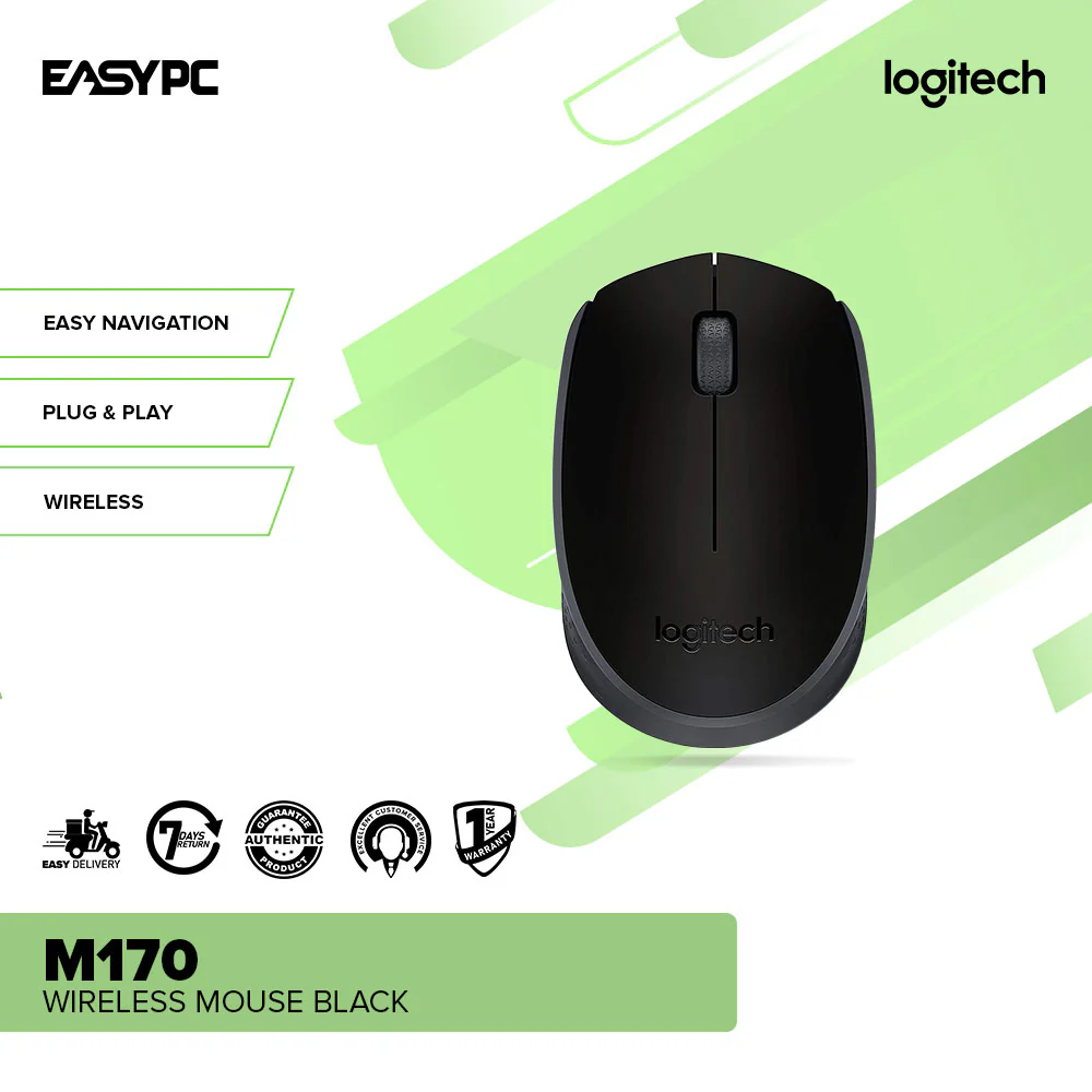 Logitech M170 Wireless Mouse Black - Image 2