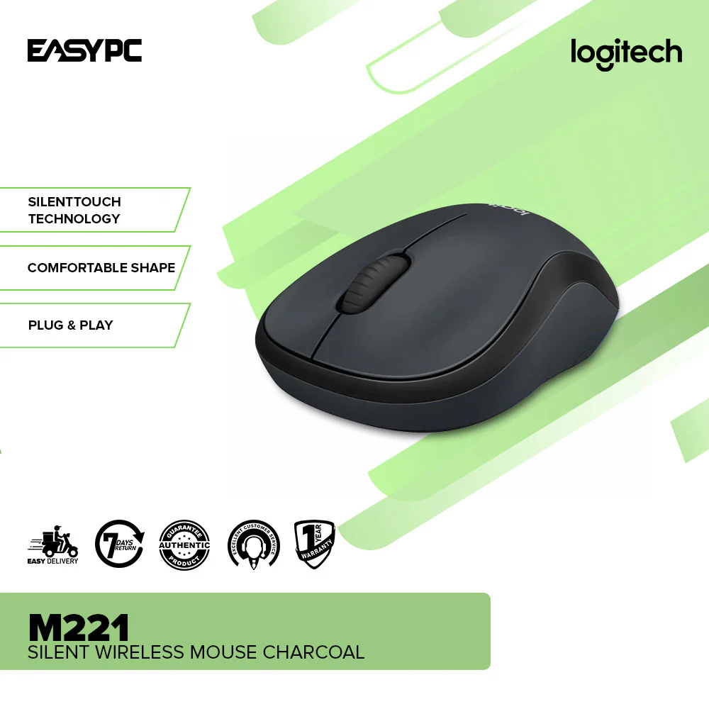 Logitech M221 comfortable and easy-to-use, Silent Wireless Blue, Red, Charcoal, White and Rose Gaming Mouse - Image 12