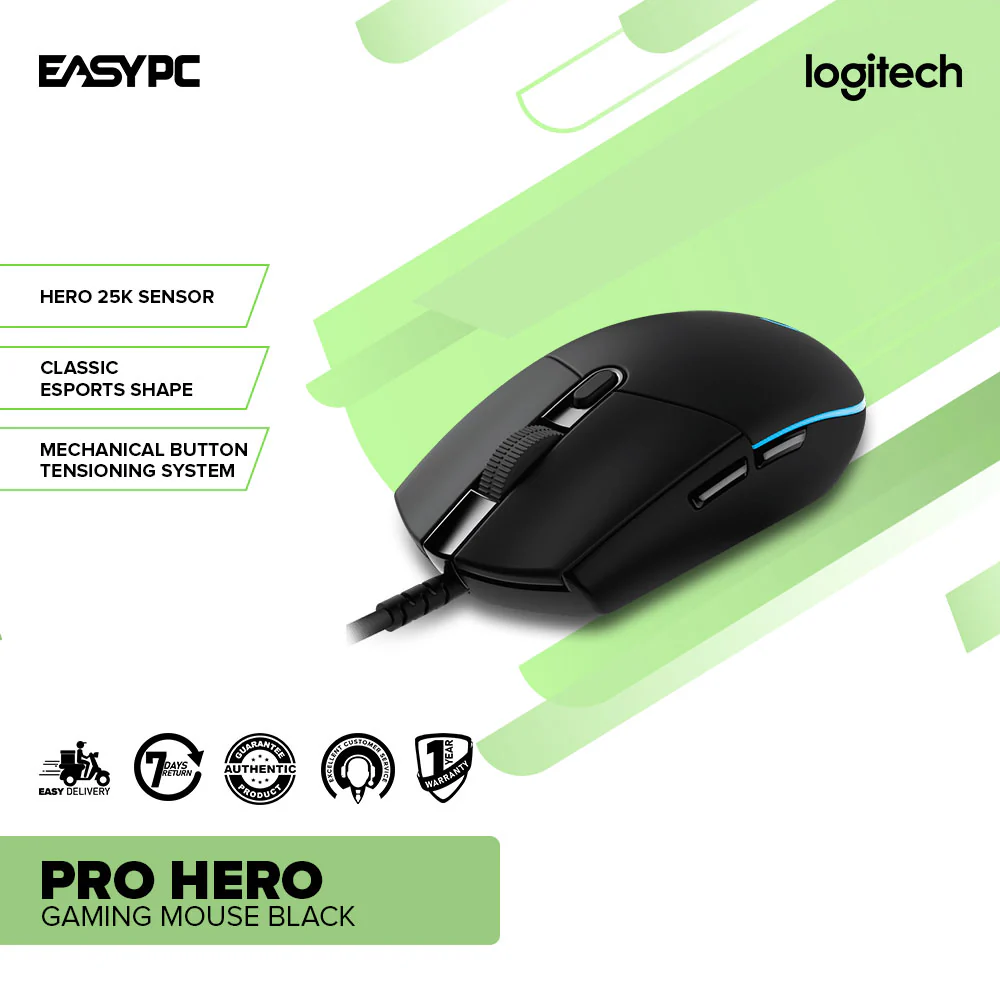 Logitech PRO HERO Gaming Mouse Black - Image 2