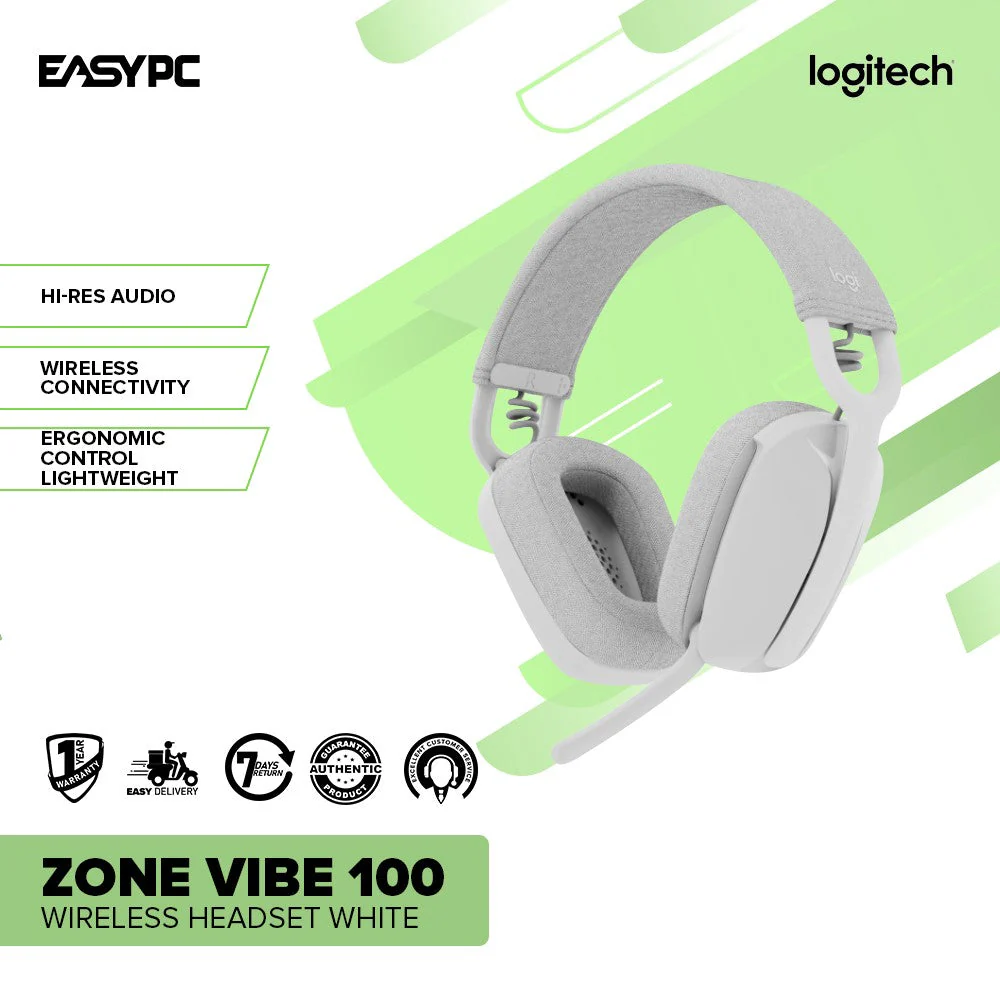 Logitech Zone Vibe 100 High res Audio, Ergonomic Control, Lightweight, Wireless Headset - Image 8