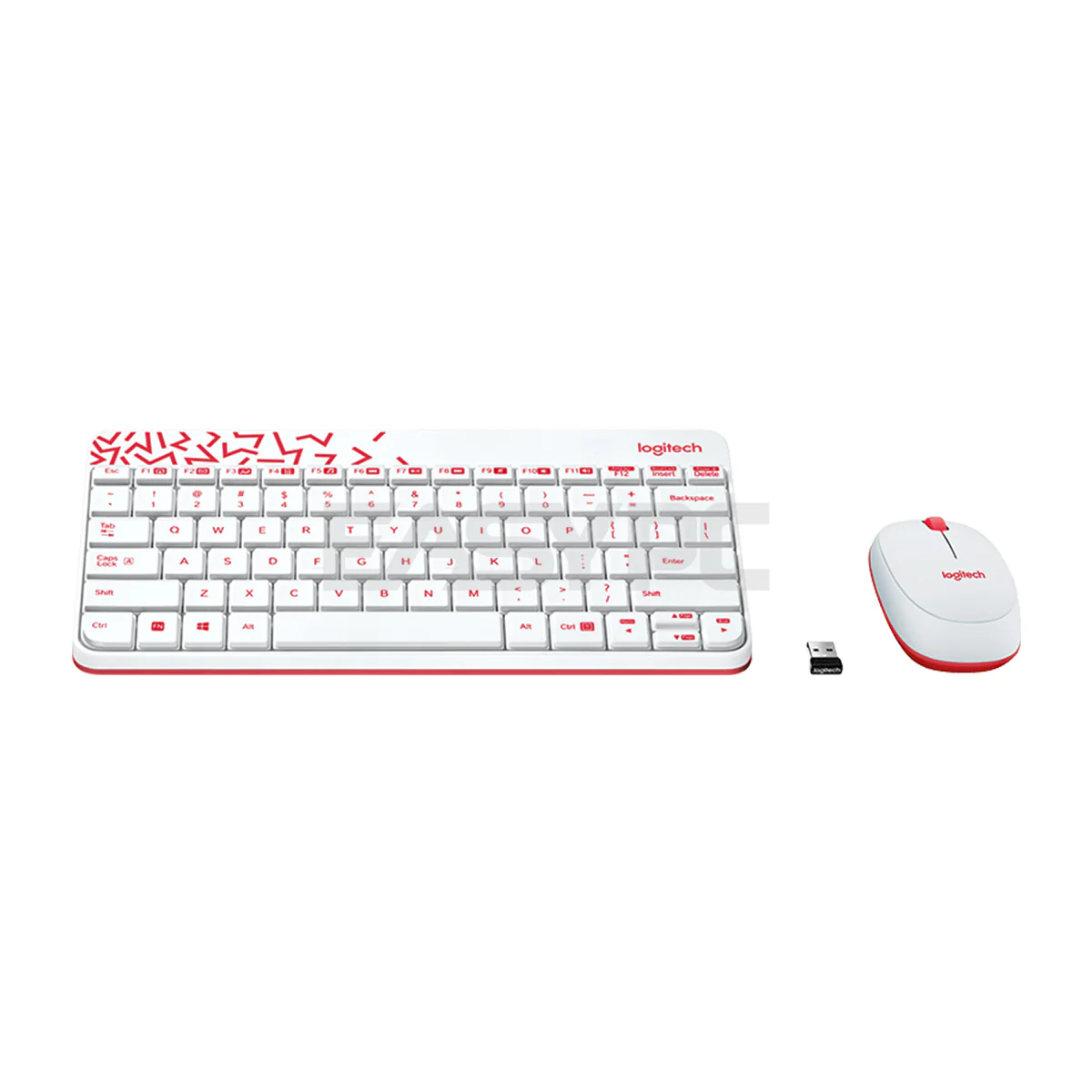 Logiteh MK240 Nano Wireless Keyboard and Mouse White - Image 2