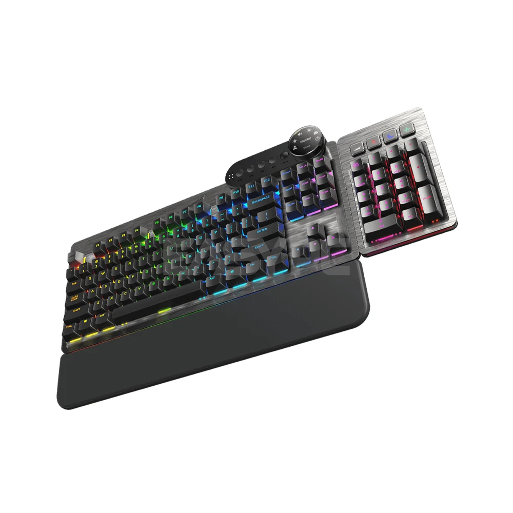 Mountain Everest Max RGB Backlight MX Blue, Brown, Red, & MX Silent Gunmetal Gray ABS Keycaps Mechanical Keyboard 18LIG - Image 10