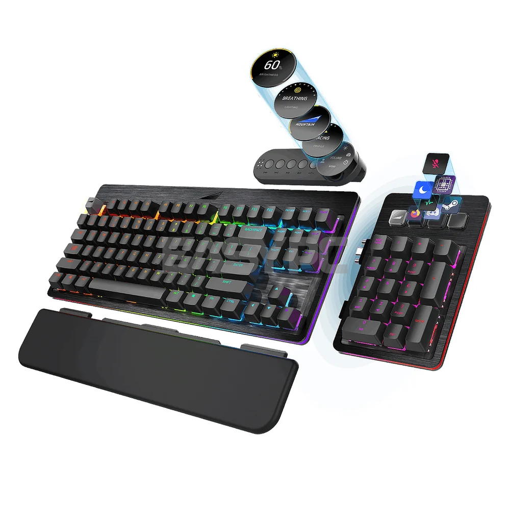 Mountain Everest Max RGB Backlight MX Blue, Brown, Red, & MX Silent Black ABS Keycaps Mechanical Keyboard 18LIG - Image 20