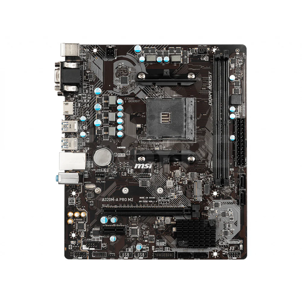 Msi A320M-A Pro M2 Motherboard Socket Am4 Pcie Ddr4 - Image 2