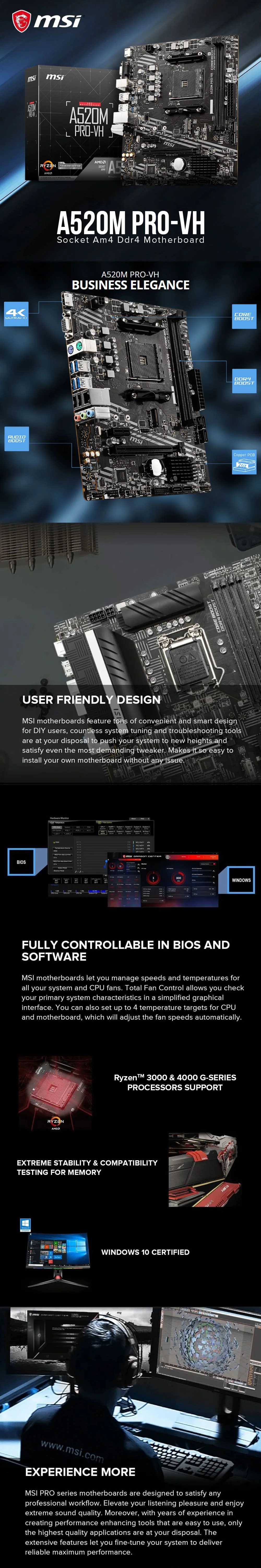MSI A520M Pro-VH Socket Am4 Ddr4 Motherboard - Image 7