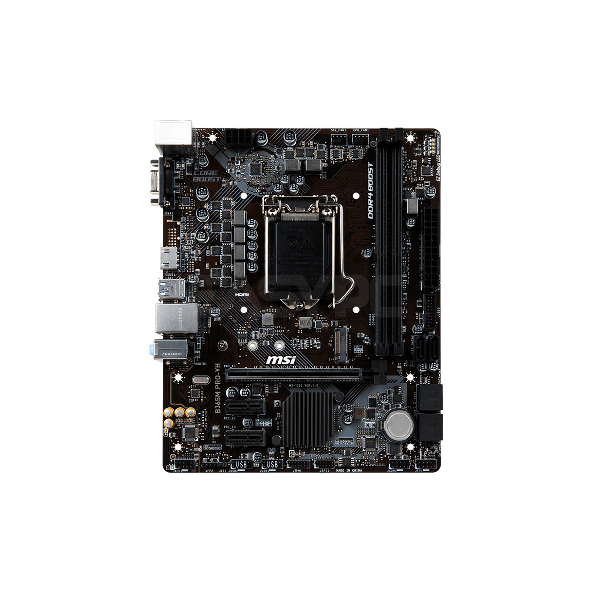 MSI B365M PRO-VH Micro-ATX motherboard with DDR4 2666MHz, Core Boost, DDR4 Boost, Audio Boost and EZ Debug LED Socket 1151 Ddr4 Motherboard - Image 2