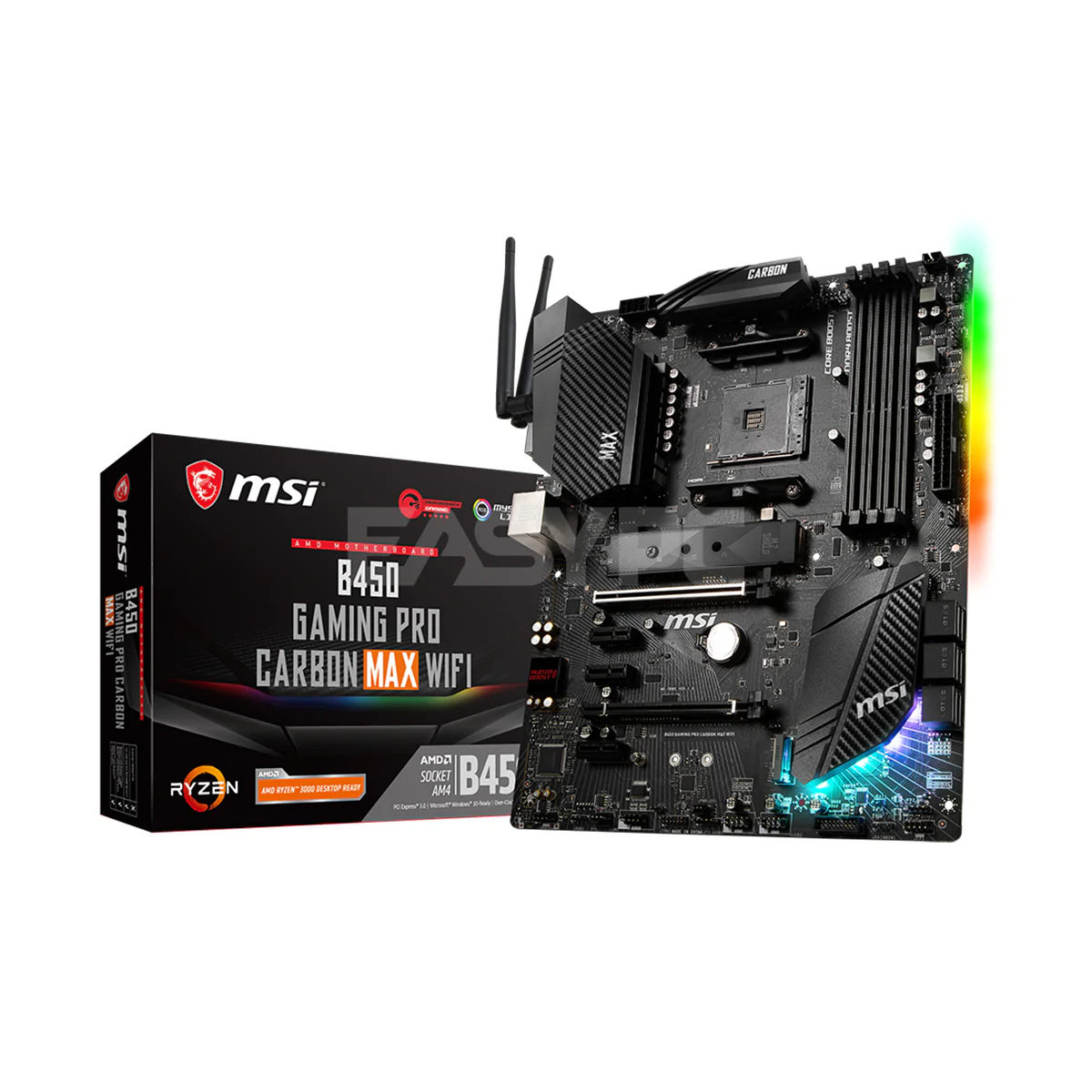 MSI B450 Gaming Pro Carbon Max Wifi Socket Am4 Ddr4 M.2 Motherboard