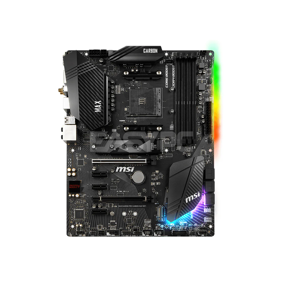 MSI B450 Gaming Pro Carbon Max Wifi Socket Am4 Ddr4 M.2 Motherboard - Image 2