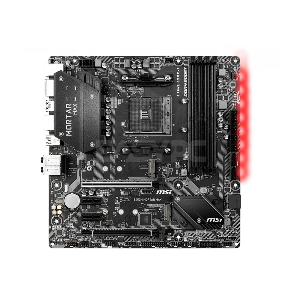 MSI B450m Mortar Max Socket Am4 Ddr4 Gaming Motherboard - Image 3