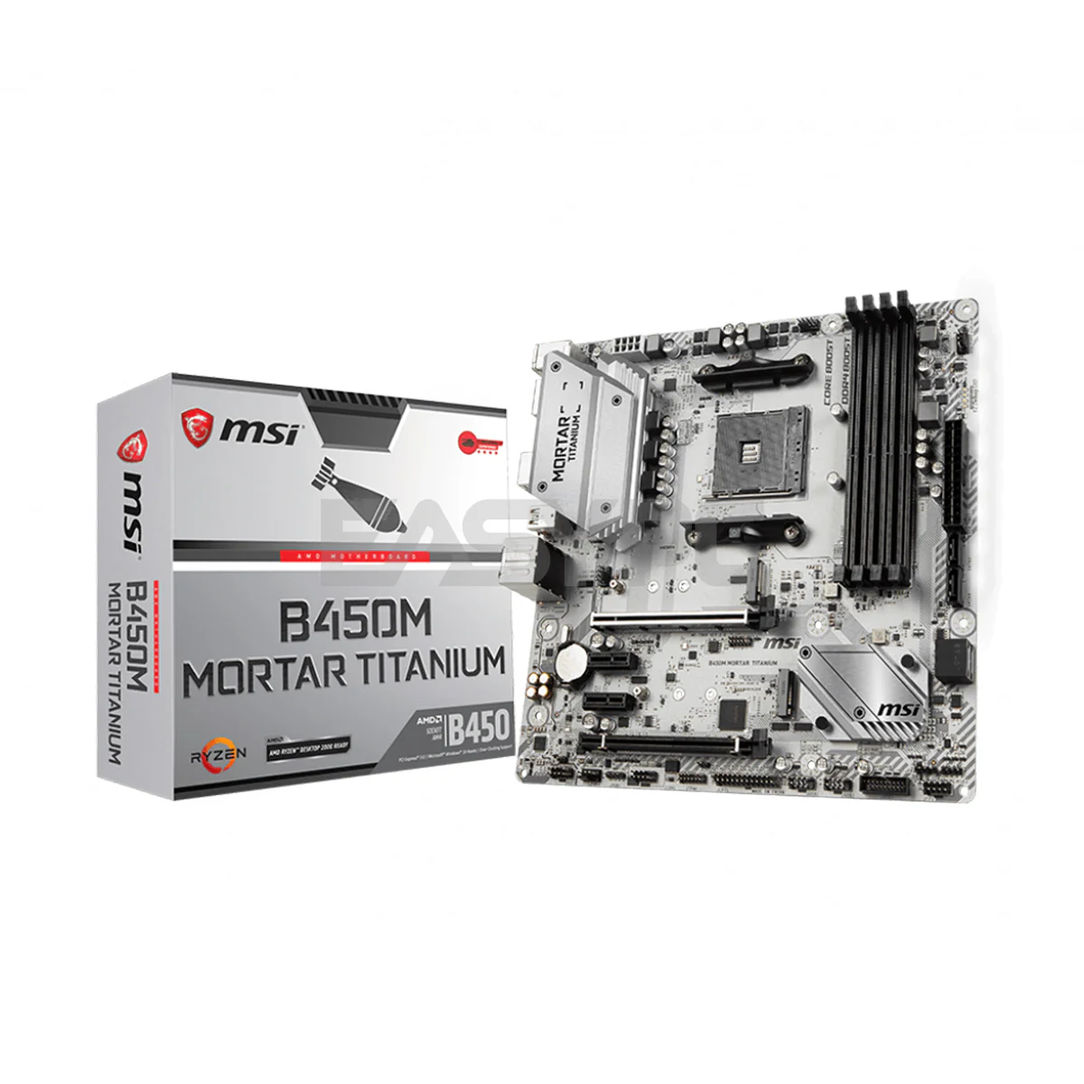 MSI B450m Mortar Titanium Motherboard Socket Am4 Ddr4