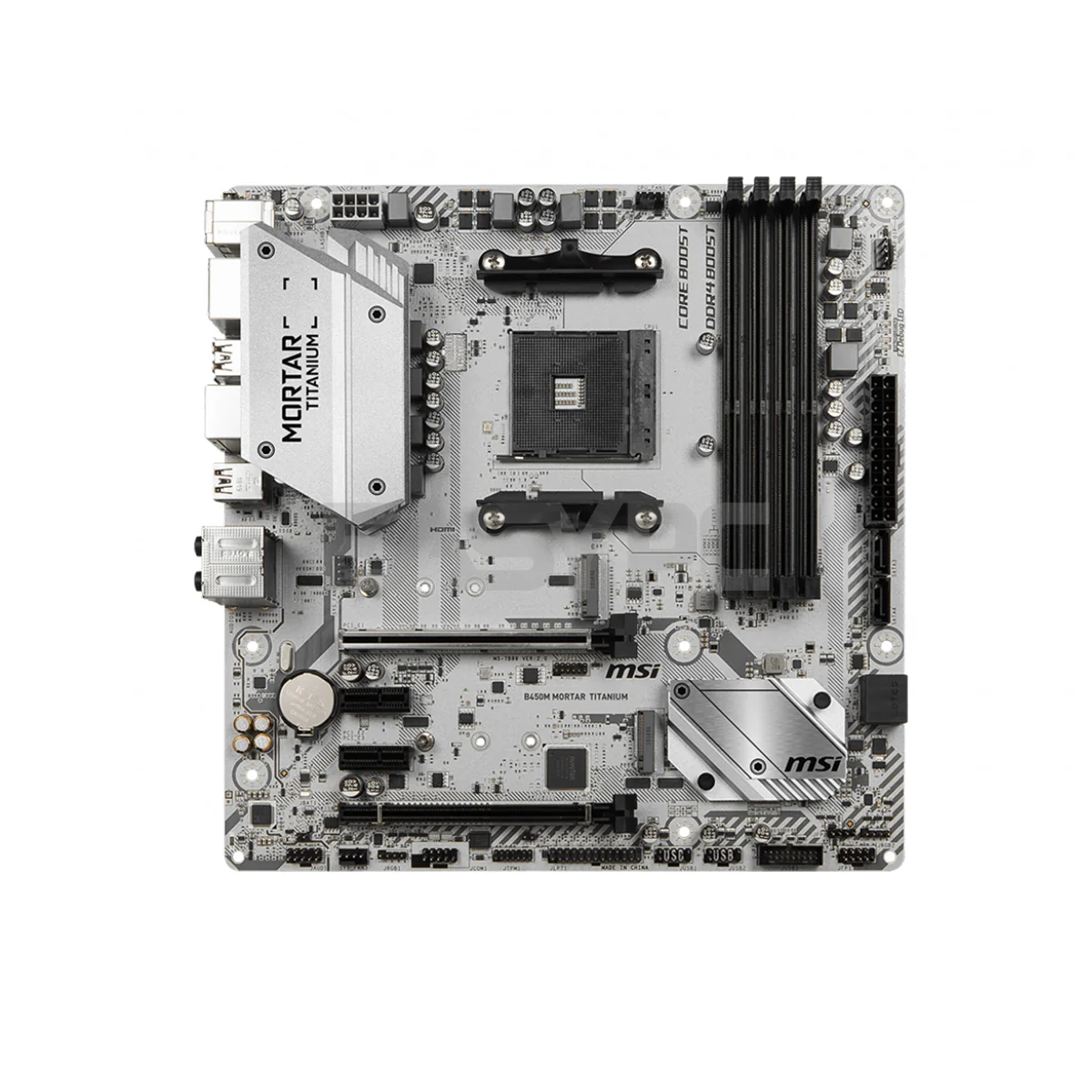 MSI B450m Mortar Titanium Motherboard Socket Am4 Ddr4 - Image 2