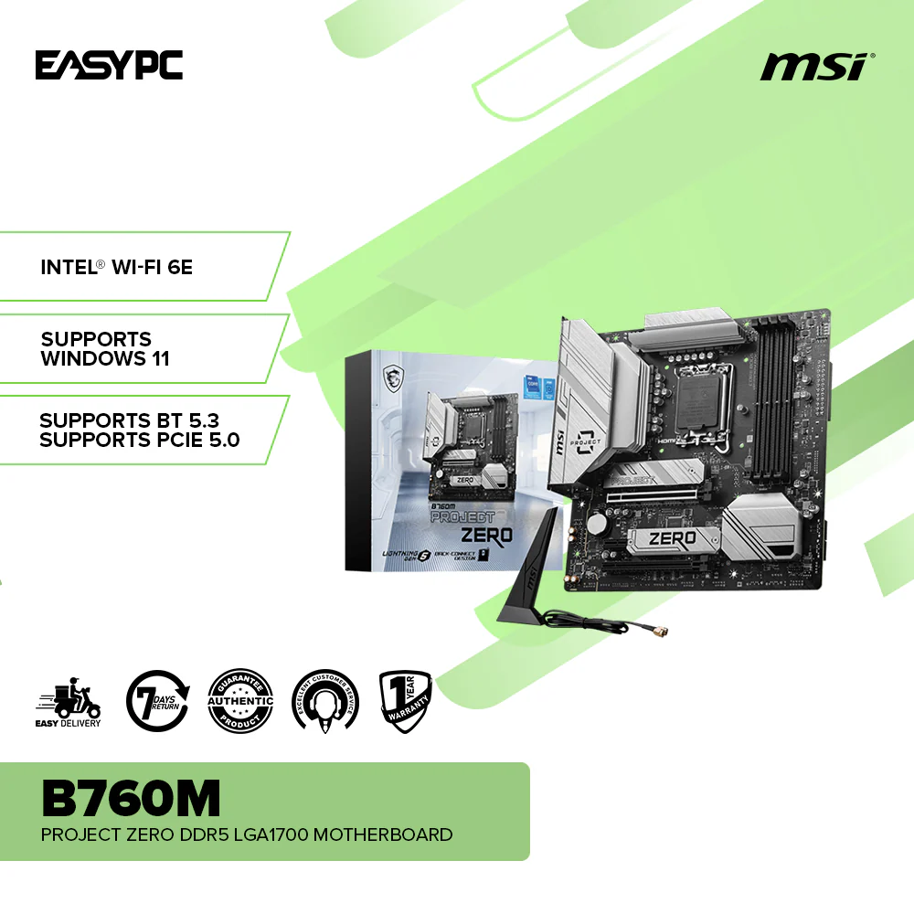 MSI B760M Project Zero DDR5 LGA1700 Motherboard - Image 2